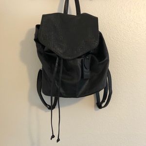 Day & Mood black genuine leather back pack